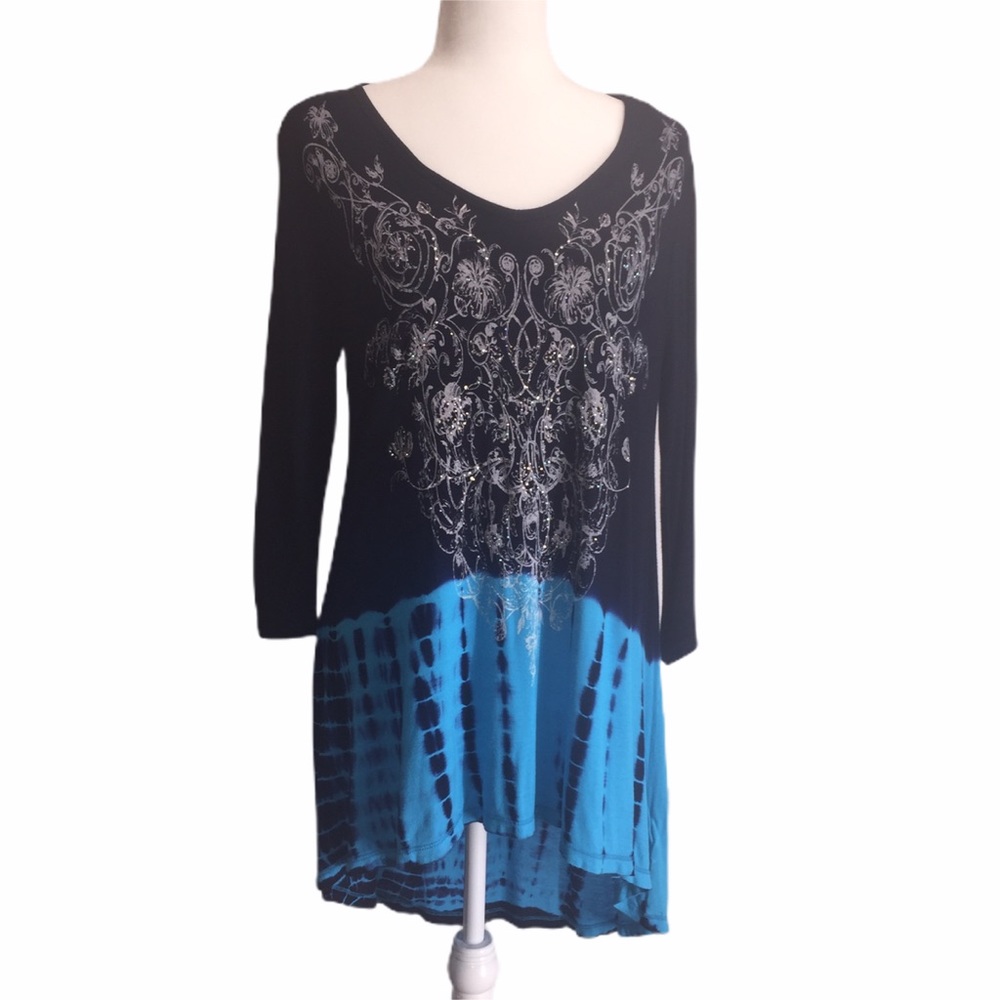 🐞Laura Ashley High/Low Tie dye Tunic/Dress NWT